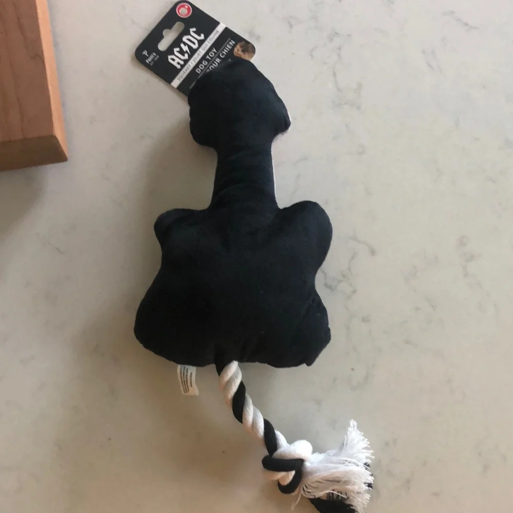 AC/DC Black and White Guitar Plush Toy